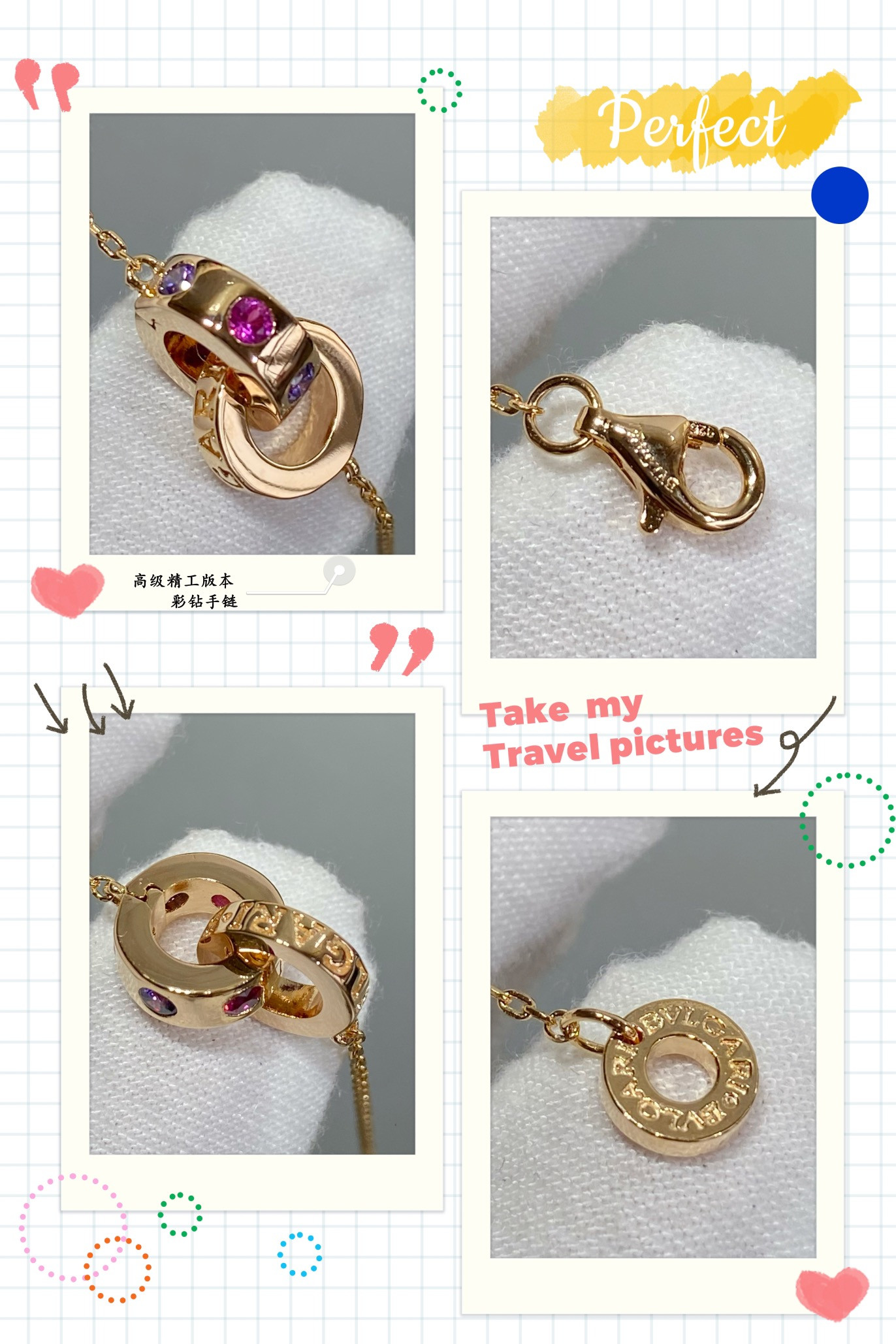 b*l*ai colored Di*m*nd bracelet