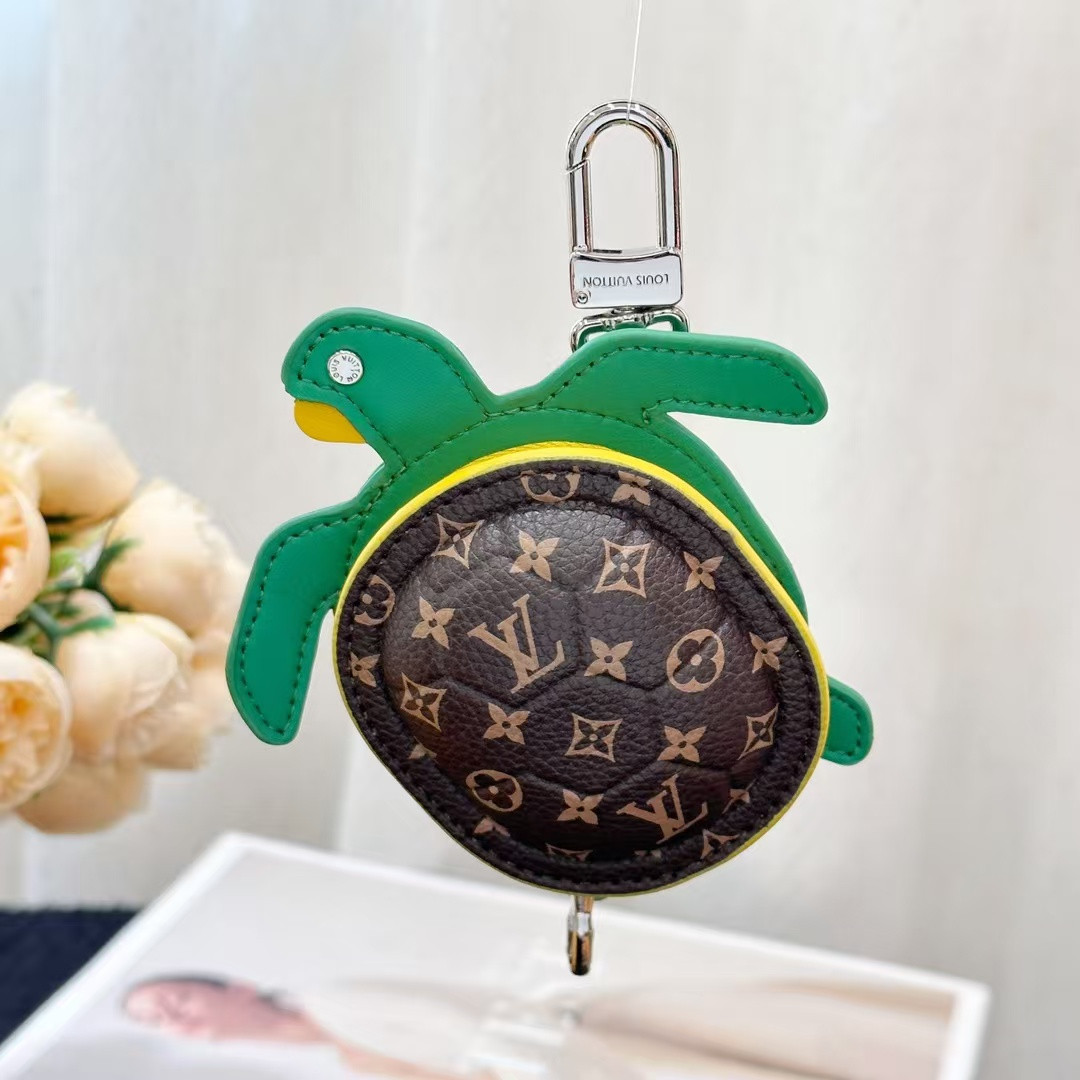 LV Turtle Pouch Bag Charm