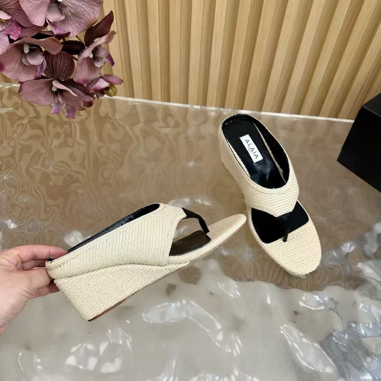 UA Alaïa Cube Wedge Sandal