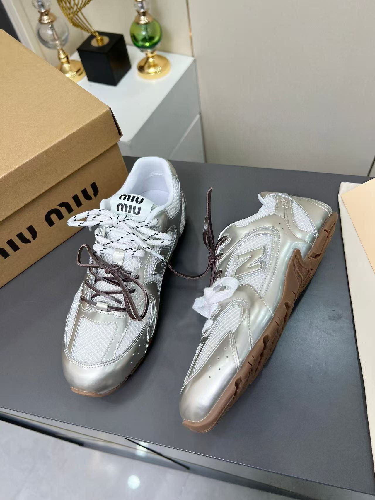 UA New Balance 530 SL Miu Miu Metallic Silver