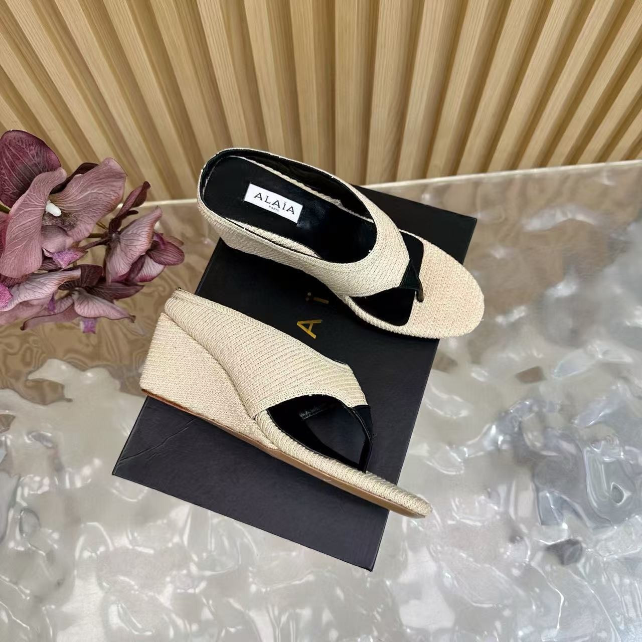 UA Alaïa Cube Wedge Sandal