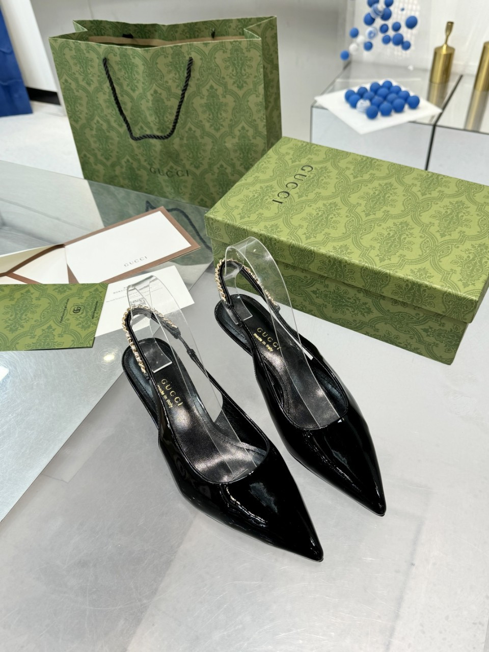 G*u*i signoria slingback pump mid-heel shoes