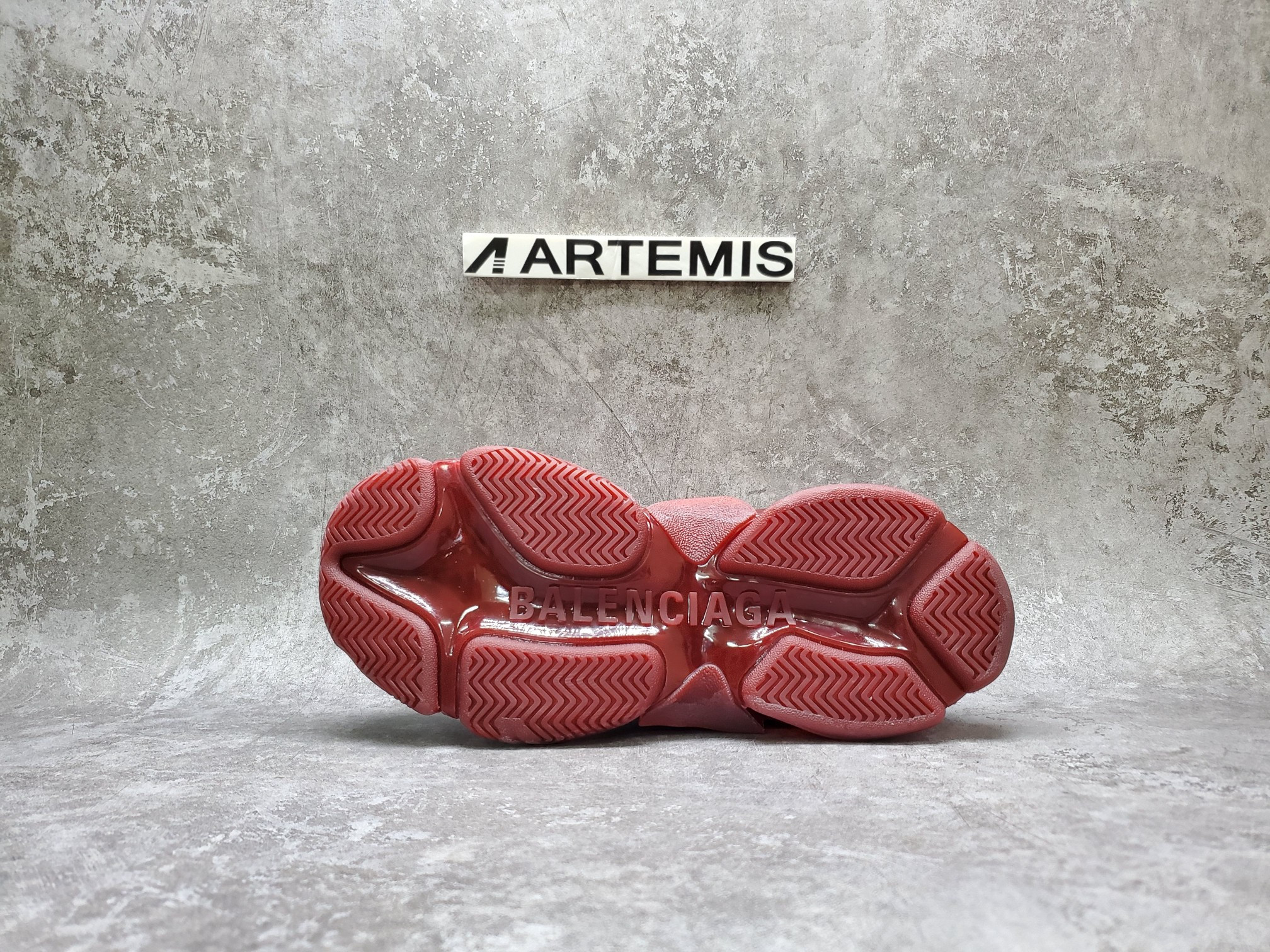 Balenciga Triple S Burgundy Red