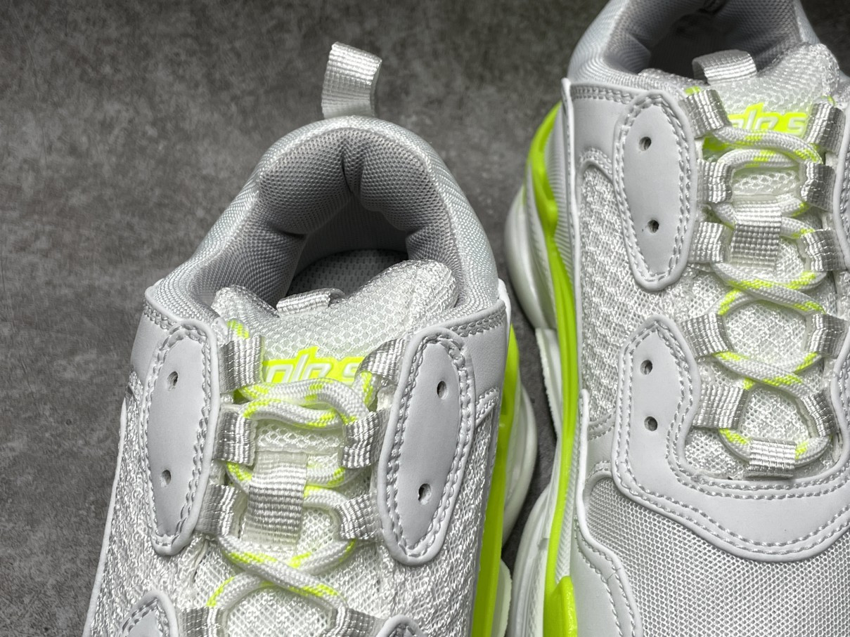 Balenciga Triple S White Fluo Yellow