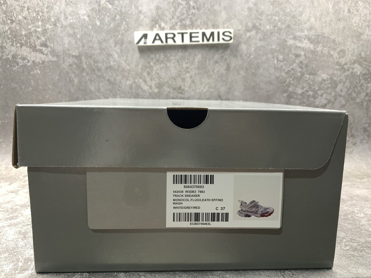 Balenciga Track Sneaker White Red