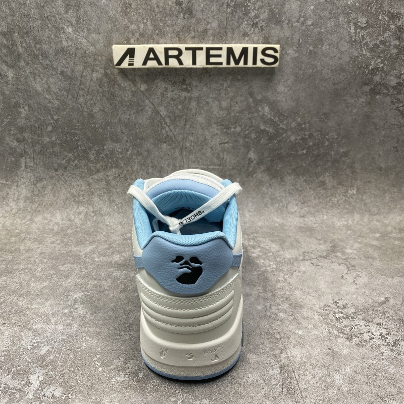 OFF-WHITE Out Of Office OOO 30 MM Low Tops White Light Blue