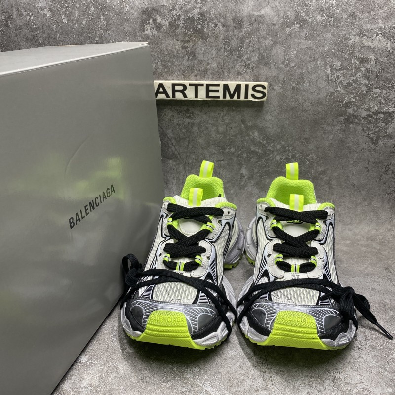 Balenciga 3xl Sneakers In Silver Green