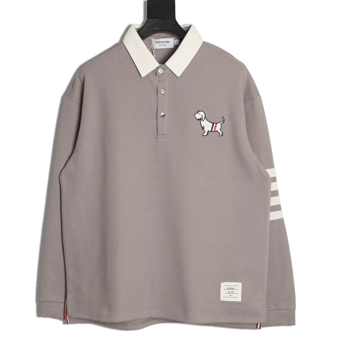 Thom Browne TB Long-sleeved Polo Shirt