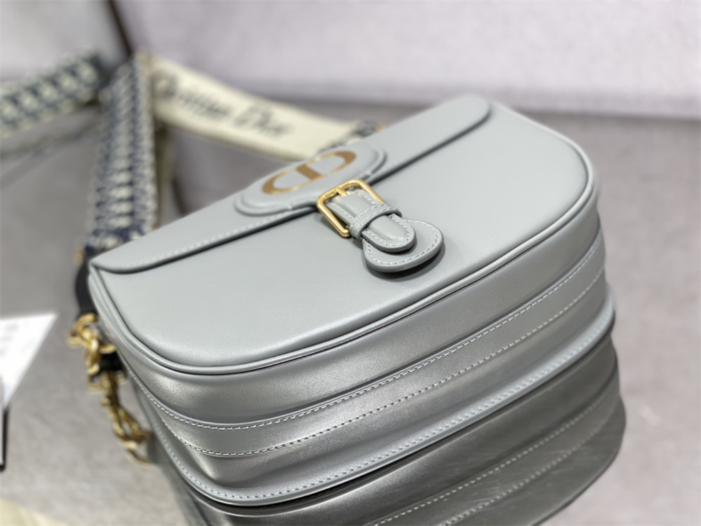 large D*or bobby bag grey box calfskin