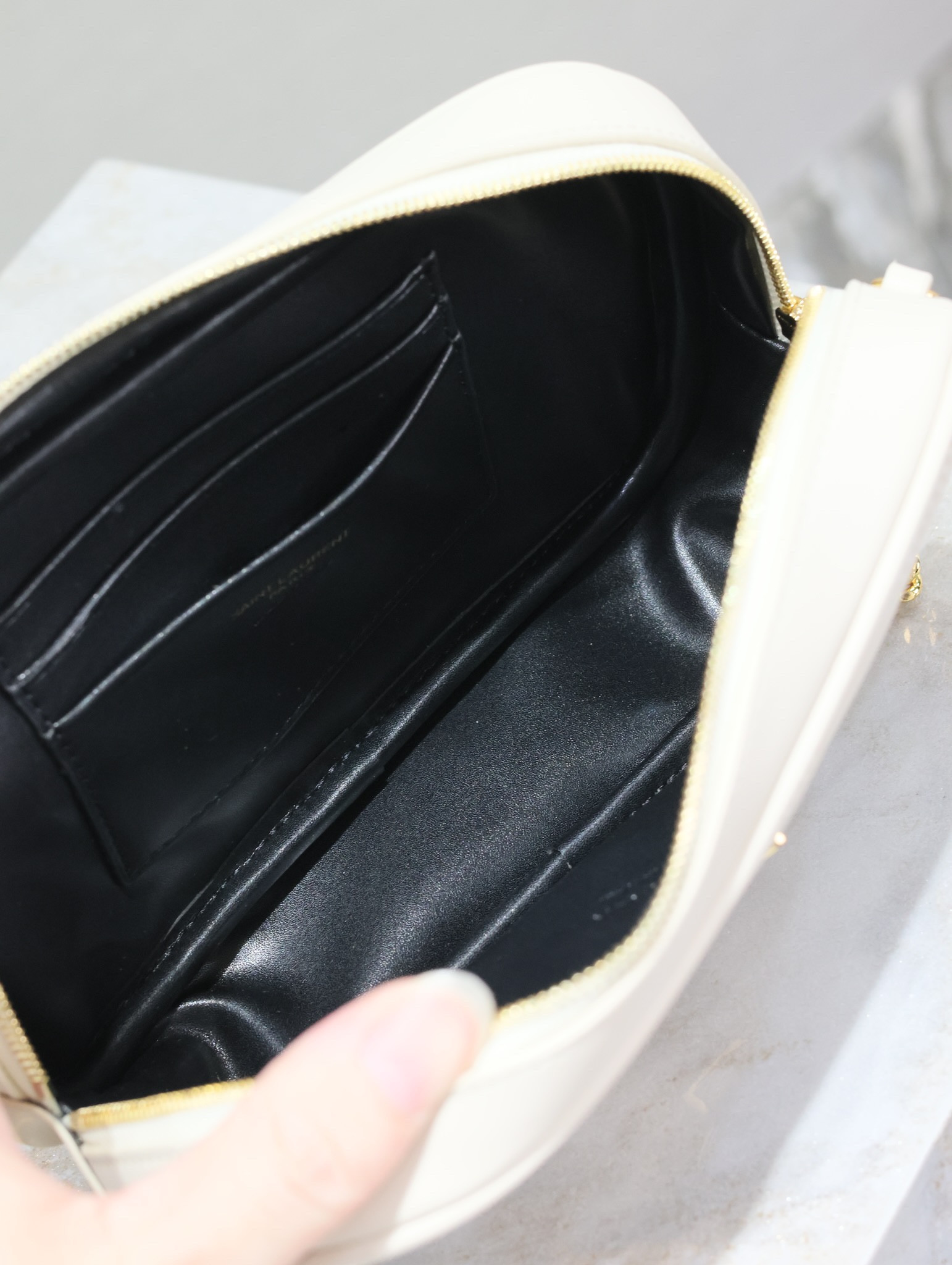 Y*L mini lou in quilted leather 7.5 x 4.1 x 2 inches