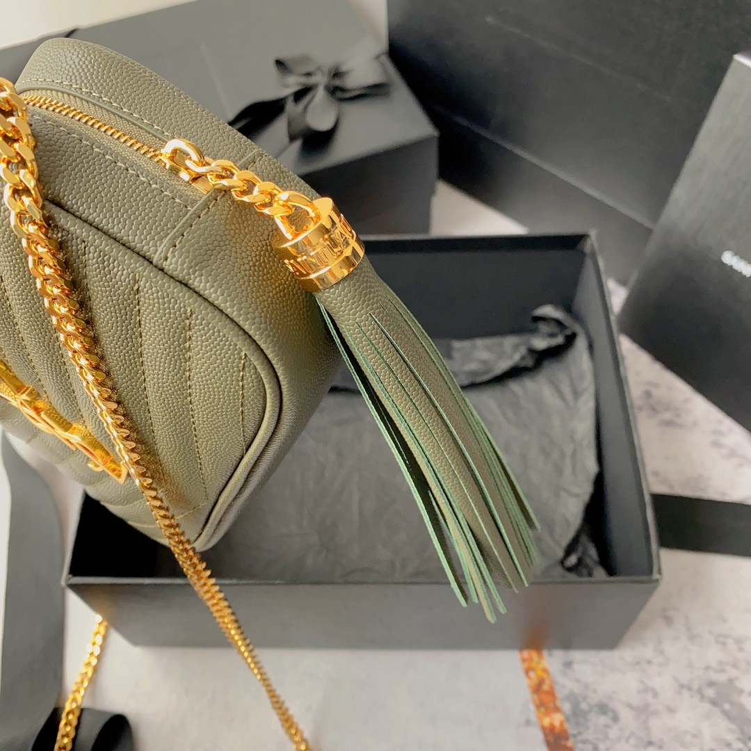 Y*L mini lou in quilted leather 7.5 x 4.1 x 2 inches