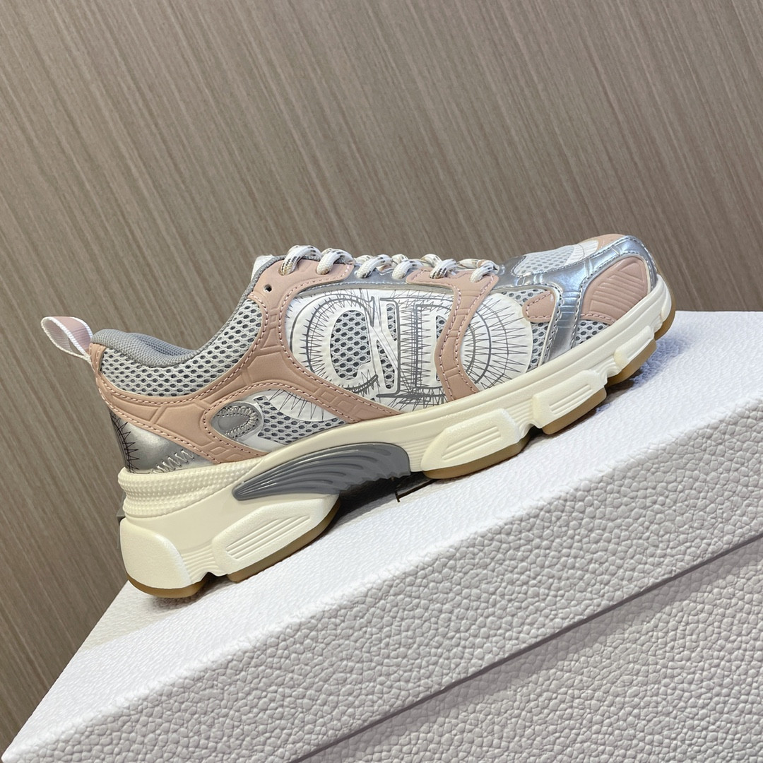 ua D*or chrono sneaker white mesh with nude and silver-tone