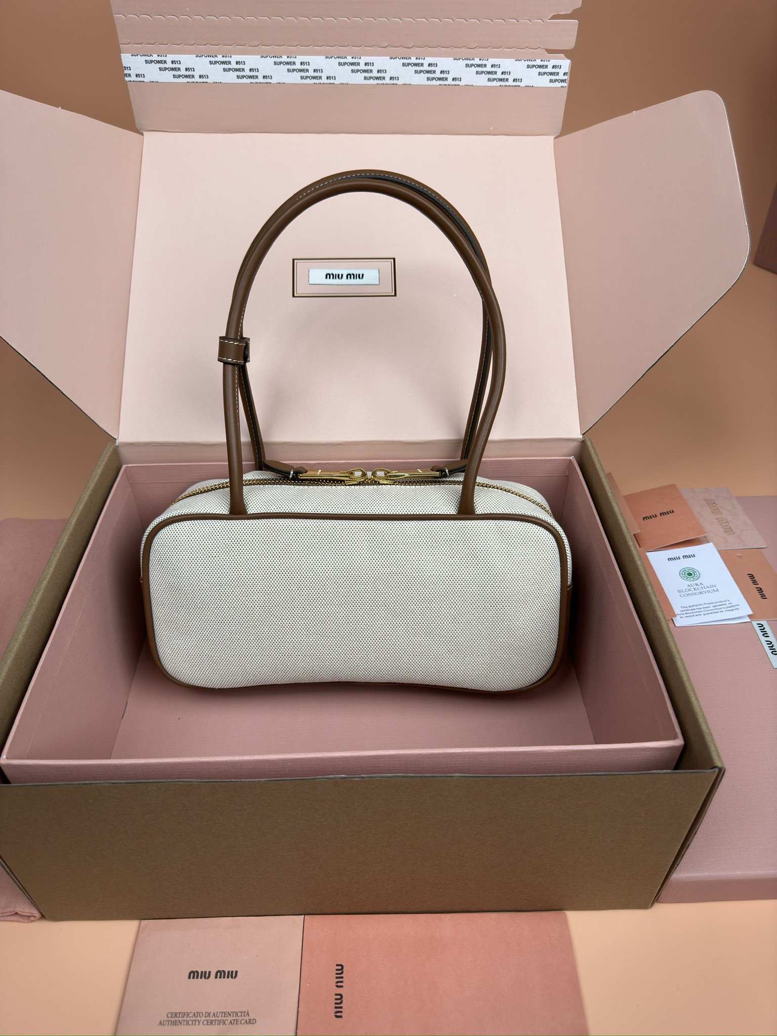 Miu Miu Leather Beau Bag 28×15×9cm