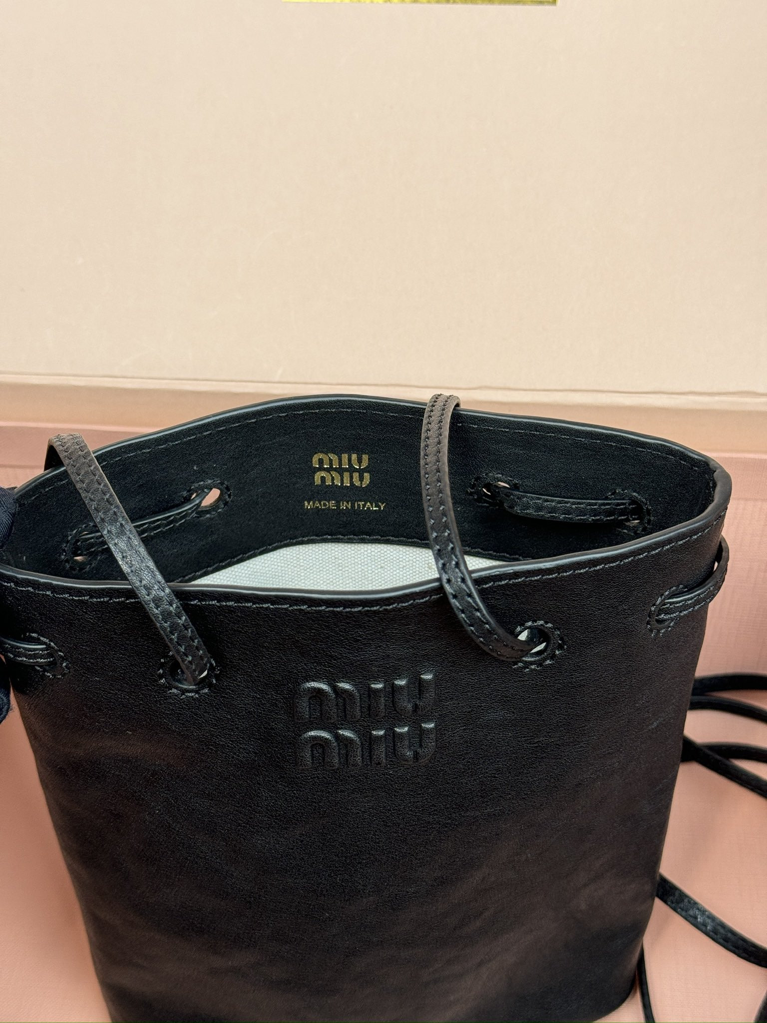 Miu Miu Nappa leather mini bag 17x14x6cm