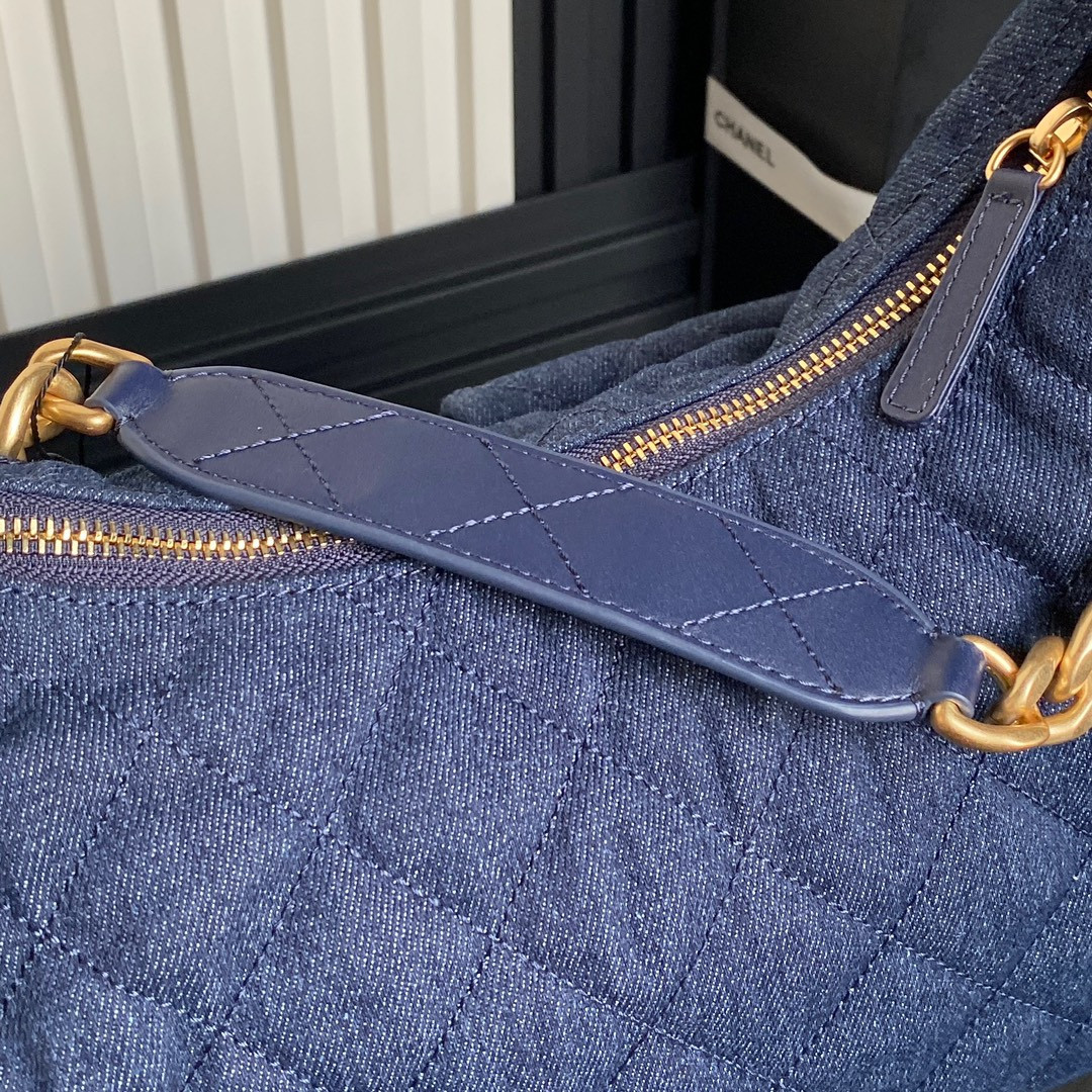 Ch*el 25c maxi hobo bag 27×35×18cm