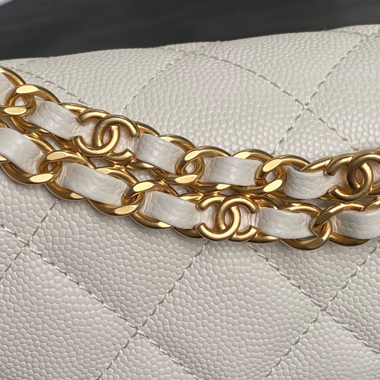 Ch*el flap handbag as5239 18×13×5.5cm